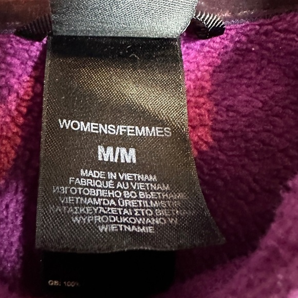 The North Face Crescent Ridge Shawl Collar Fleece Womens Sz‎ M purple Pullover - Picture 3 of 7
